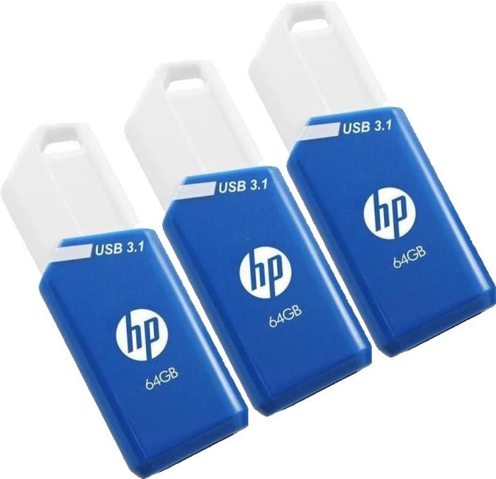 Pack de 3 memorias USB HP X755W 3 x 64GB, USB 3.1
